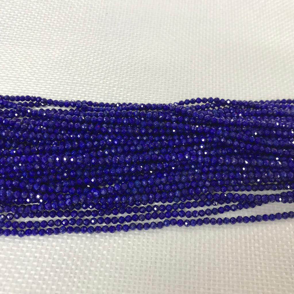 Lapis Lazuli 2-3mm Faceted Round Gemstone Loose Beads 15 Inch Strand for Jewelry Making — DIY Bracelet Necklace Supplies for Beaders, Crafters  & Wholesale Buyers