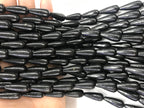 Black Shungite Teardrop Gemstone Loose Beads 15 inch Strand Materials for Jewelry Bracelet Necklace Handmaking Wholesale