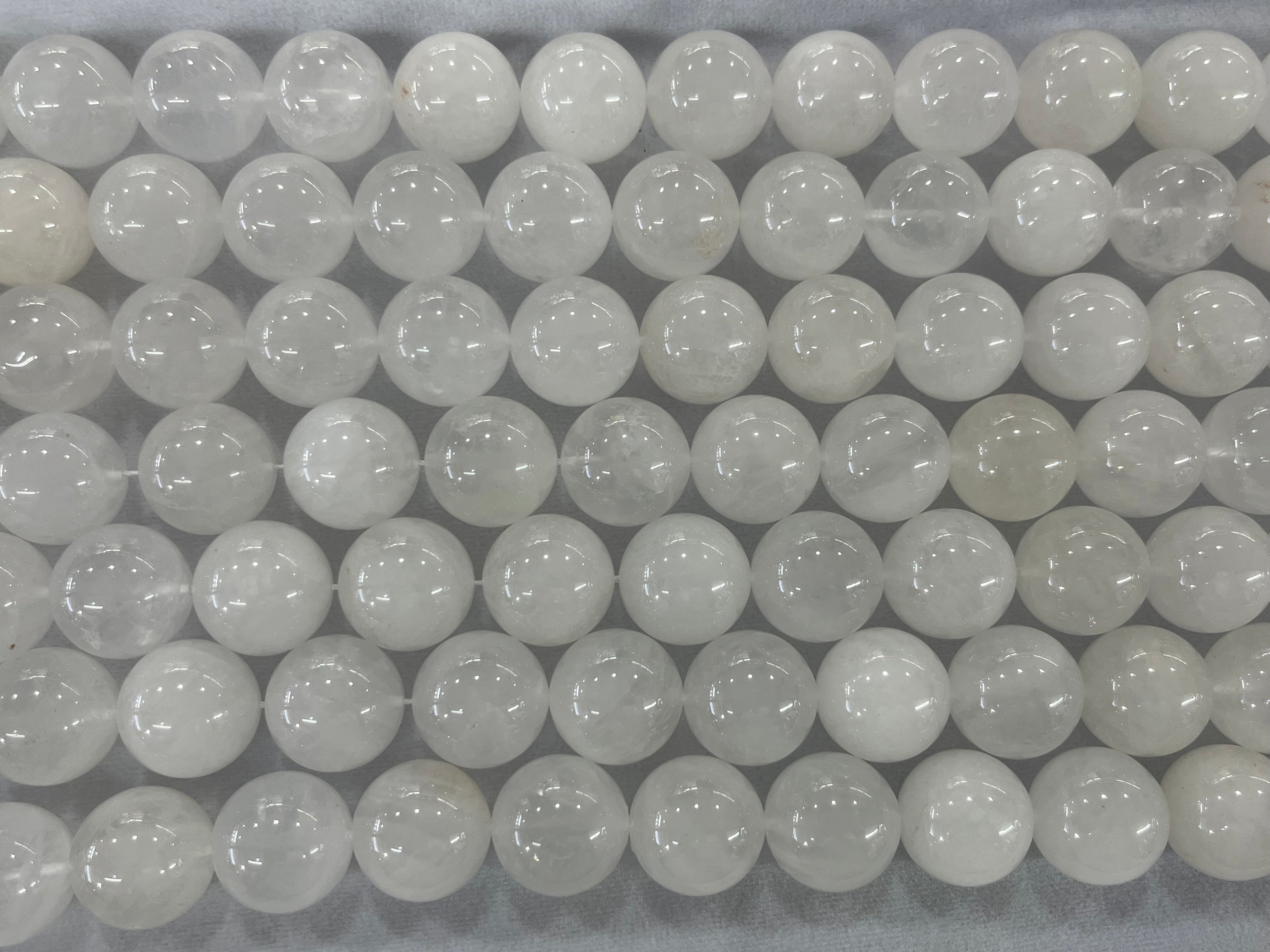 White Clear Crystal 19-20mm Round Gemstone Loose Beads 15 Inch Strand for Jewelry Making — DIY Bracelet Necklace Supplies for Beaders, Crafters  & Wholesale Buyers