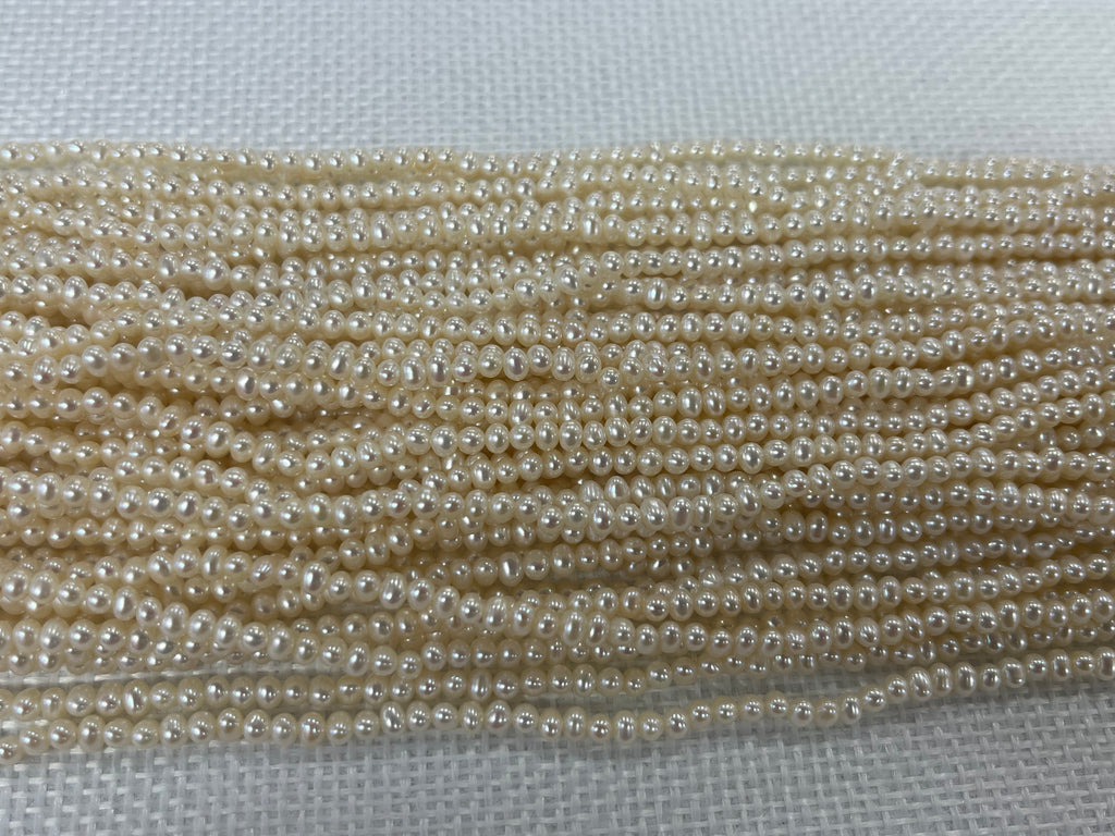 Warm White Freshwater Pearl Potato-Shape Offround Beads 15 Inch Strand for Jewelry Making — DIY Bracelet Necklace Supplies for Beaders, Crafters  & Wholesale Buyers