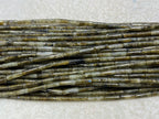 Green Labradorite 4x13mm Column Gemstone Loose Tube Beads 15 inches