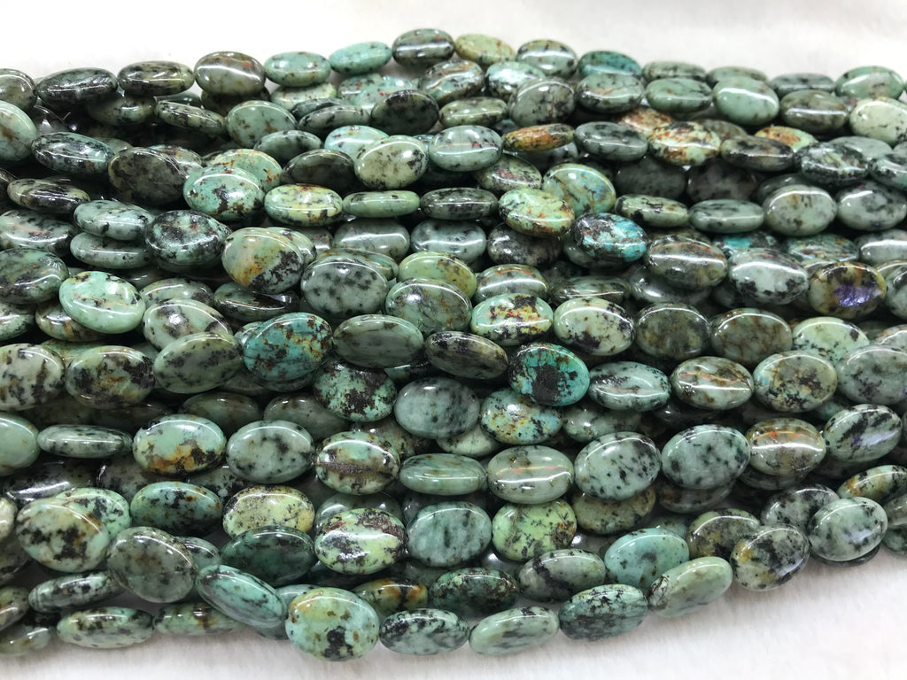 Africa Turquoise 13x18mm Oval Gemstone Loose Beads 15 Inch Strand for Jewelry Making — DIY Bracelet Necklace Supplies for Beaders, Crafters  & Wholesale Buyers