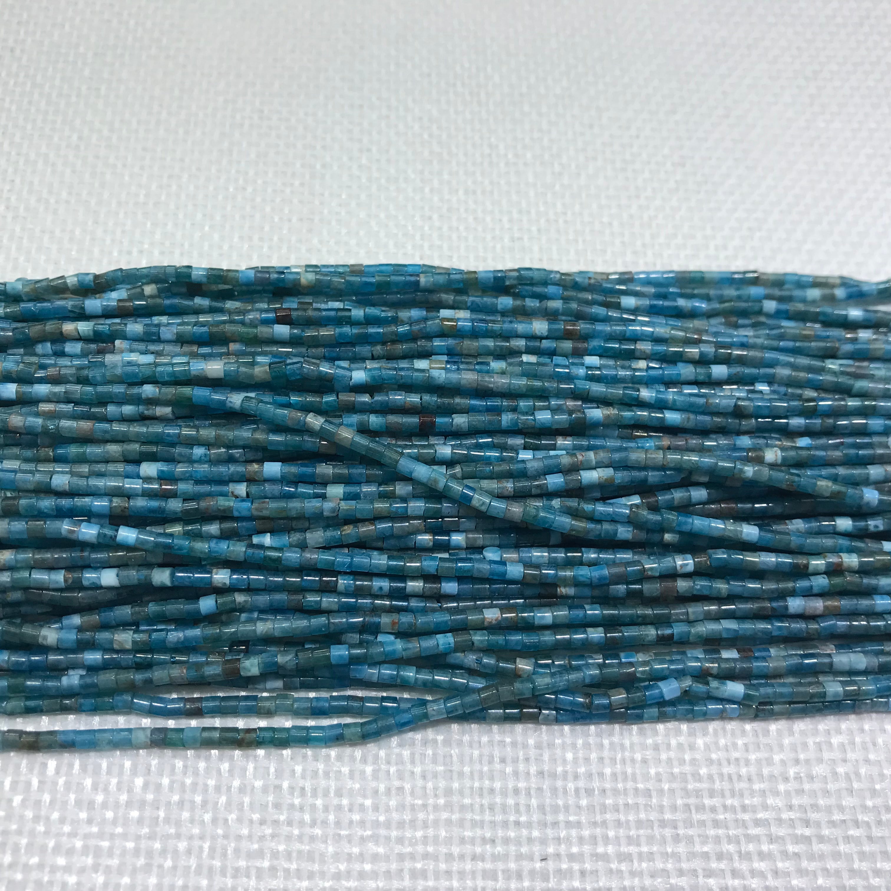 Apatite 2-2.5mm Heishi Gemstone Tube Loose Beads 15 Inch Strand for Jewelry Making — DIY Bracelet Necklace Supplies for Beaders, Crafters  & Wholesale Buyers