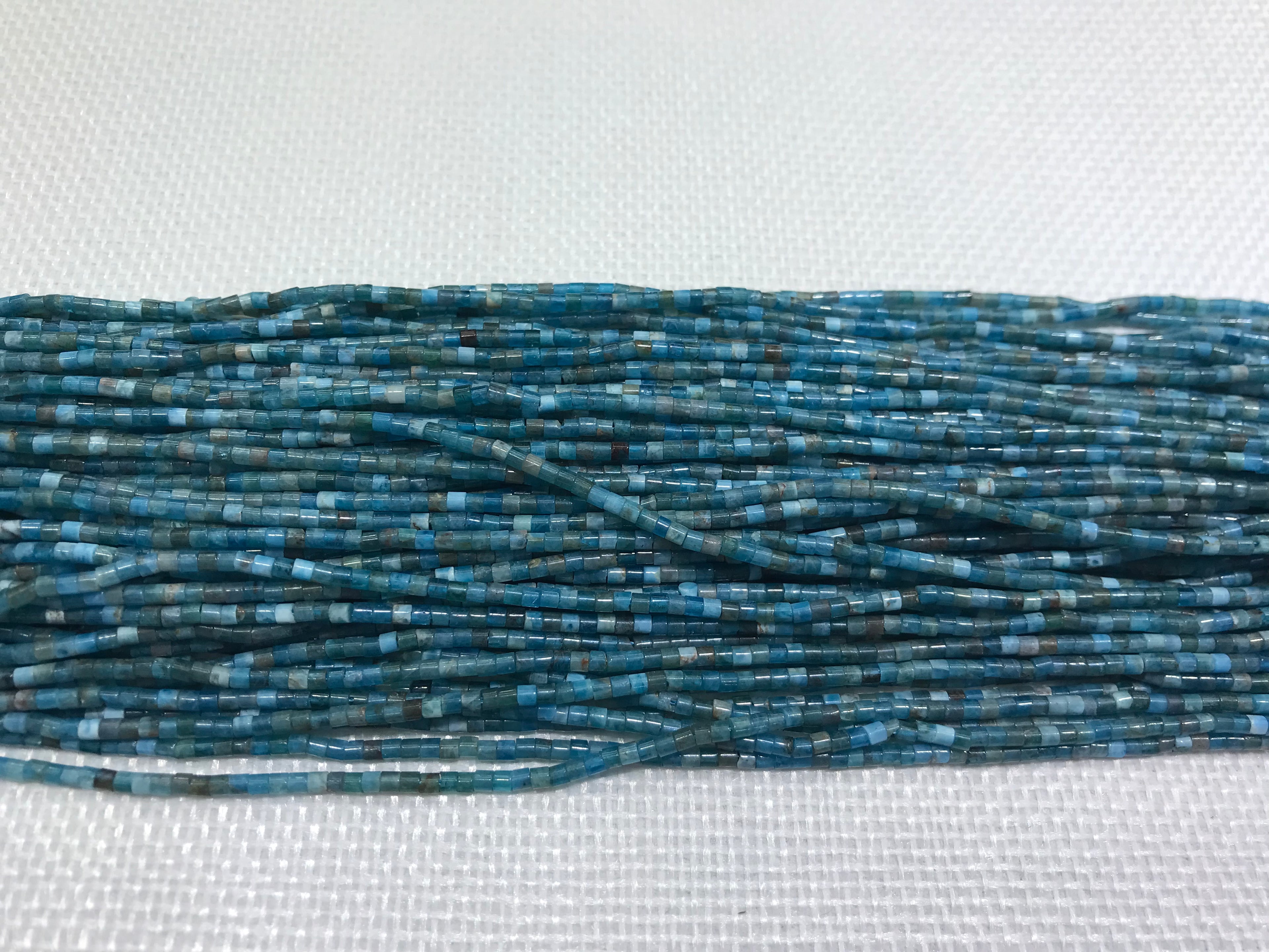 Apatite 2-2.5mm Heishi Gemstone Tube Loose Beads 15 Inch Strand for Jewelry Making — DIY Bracelet Necklace Supplies for Beaders, Crafters  & Wholesale Buyers
