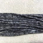 Black Labradorite 4x13mm Column Gemstone Loose Tube Beads 15 inches