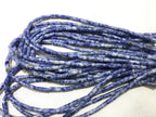 Blue Spotted Jasper 4x13mm Column Gemstone Loose Tube Beads 15 inches