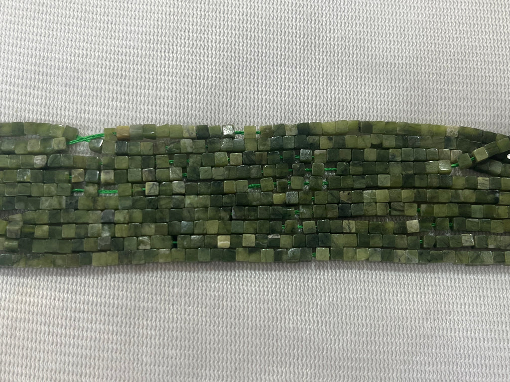 Canadian Green Jade 2-2.5mm Cube Gemstone Loose Beads 15 Inch Strand for Jewelry Making — DIY Bracelet Necklace Supplies for Beaders, Crafters  & Wholesale Buyers