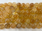 Citrine 19-20mm Round Gemstone Loose Beads 15 Inch Strand for Jewelry Making — DIY Bracelet Necklace Supplies for Beaders, Crafters  & Wholesale Buyers