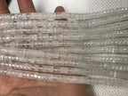 White Clear Crystal 3x6mm Heishi Gemstone Loose Beads 15 Inch Strand for Jewelry Making — DIY Bracelet Necklace Supplies for Beaders, Crafters  & Wholesale Buyers