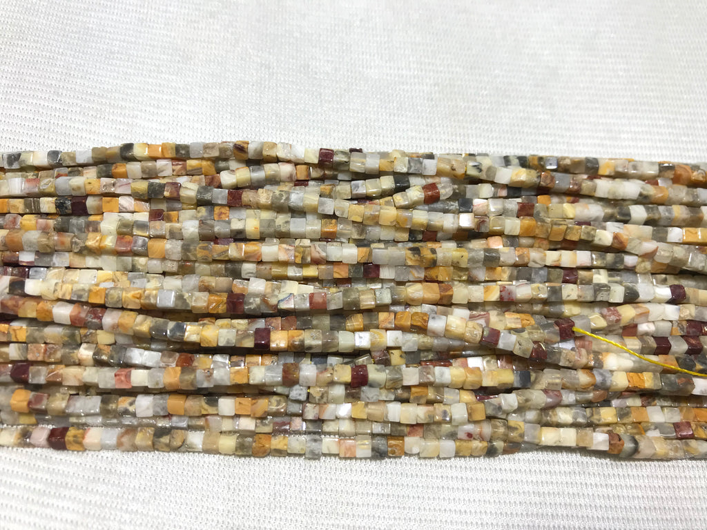 Crazy Lace Agate 2-2.5mm Cube Gemstone Loose Beads 15 Inch Strand for Jewelry Making — DIY Bracelet Necklace Supplies for Beaders, Crafters  & Wholesale Buyers