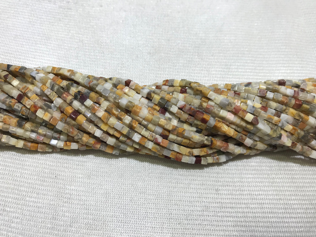Crazy Lace Agate 2-2.5mm Cube Gemstone Loose Beads 15 Inch Strand for Jewelry Making — DIY Bracelet Necklace Supplies for Beaders, Crafters  & Wholesale Buyers