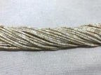 White Fossil Jasper 2x4mm Column Gemstone Loose Tube Beads 15 inches
