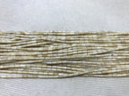 White Fossil Jasper 2x4mm Column Gemstone Loose Tube Beads 15 inches