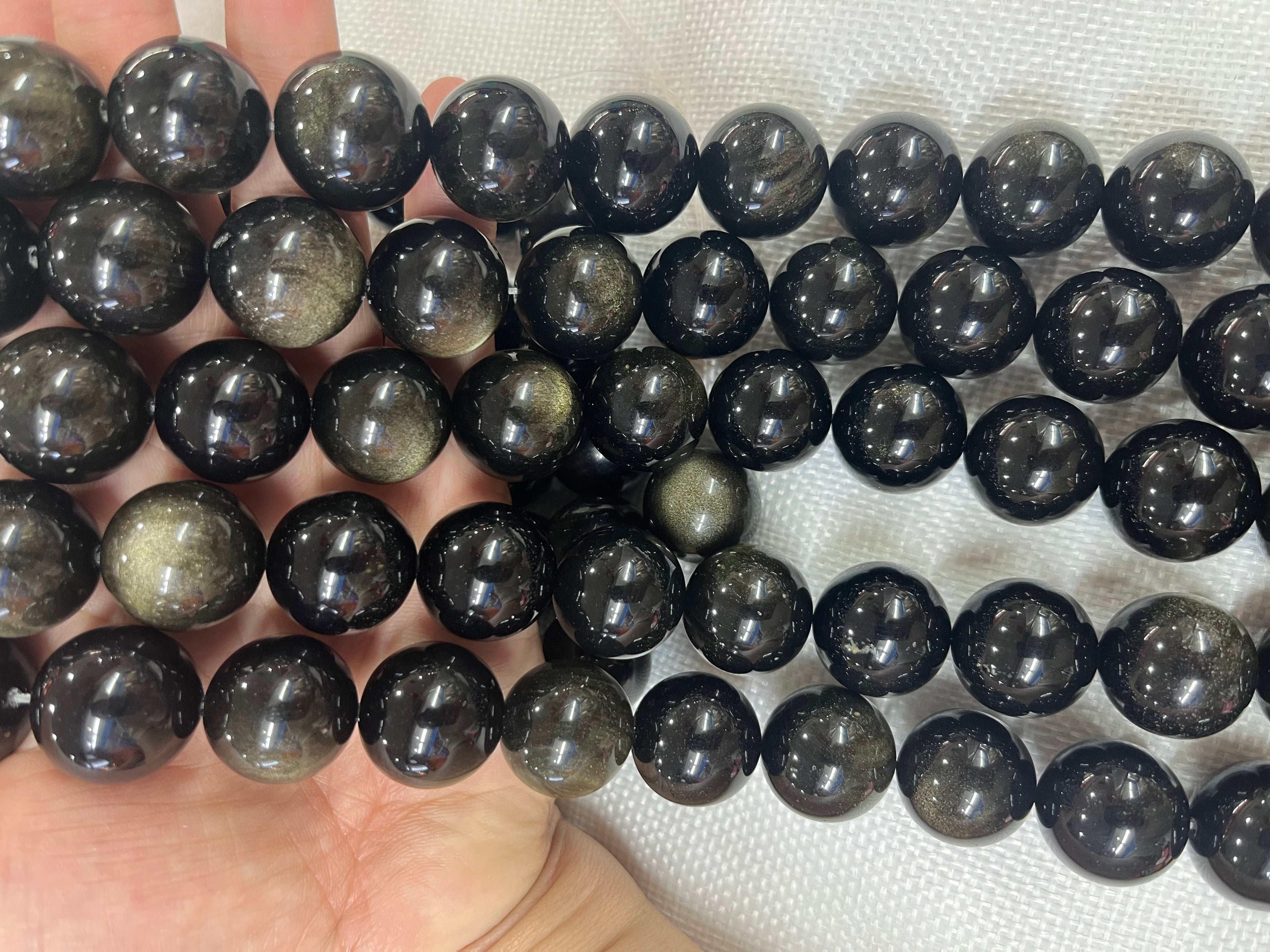 Golden Obsidian 19-20mm Round Gemstone Loose Beads 15 Inch Strand for Jewelry Making — DIY Bracelet Necklace Supplies for Beaders, Crafters  & Wholesale Buyers（副本）