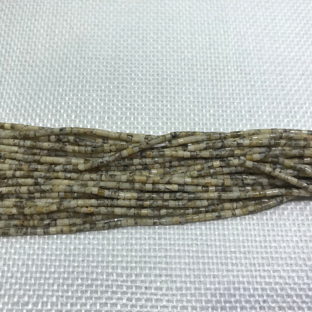 Graphic Feldspar 2-2.5mm Heishi Gemstone Tube Loose Beads 15 Inch Strand for Jewelry Making — DIY Bracelet Necklace Supplies for Beaders, Crafters  & Wholesale Buyers