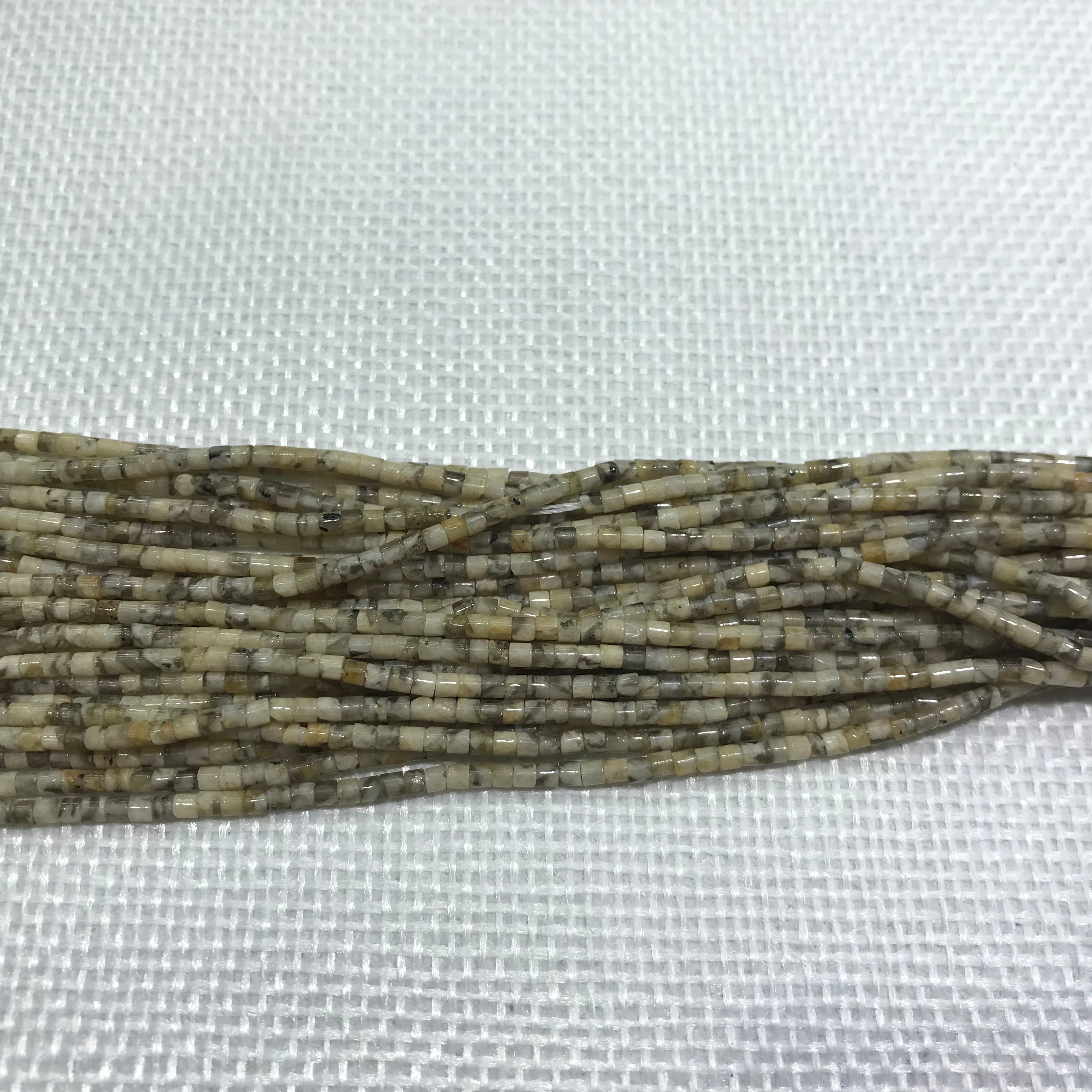 Graphic Feldspar 2-2.5mm Heishi Gemstone Tube Loose Beads 15 Inch Strand for Jewelry Making — DIY Bracelet Necklace Supplies for Beaders, Crafters  & Wholesale Buyers