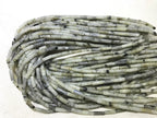 Gray Labradorite 4x13mm Column Gemstone Loose Tube Beads 15 inches
