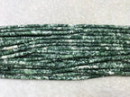 Green Spotted Jasper 4x13mm Column Gemstone Loose Tube Beads 15 inches