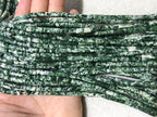 Green Spotted Jasper 4x13mm Column Gemstone Loose Tube Beads 15 inches