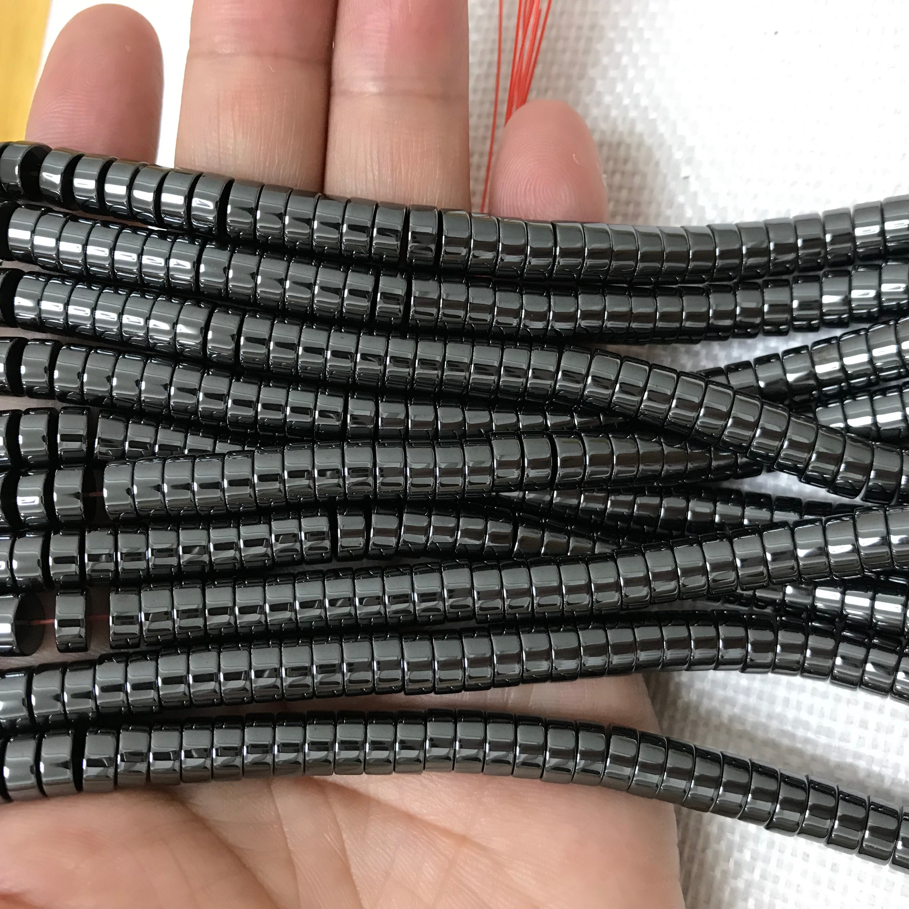 Black Heimatie 3x6mm Heishi Gemstone Loose Beads 15 Inch Strand for Jewelry Making — DIY Bracelet Necklace Supplies for Beaders, Crafters  & Wholesale Buyers