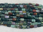 India Agate 10x14mm Rectangle Gemstone Loose Beads 15 inches