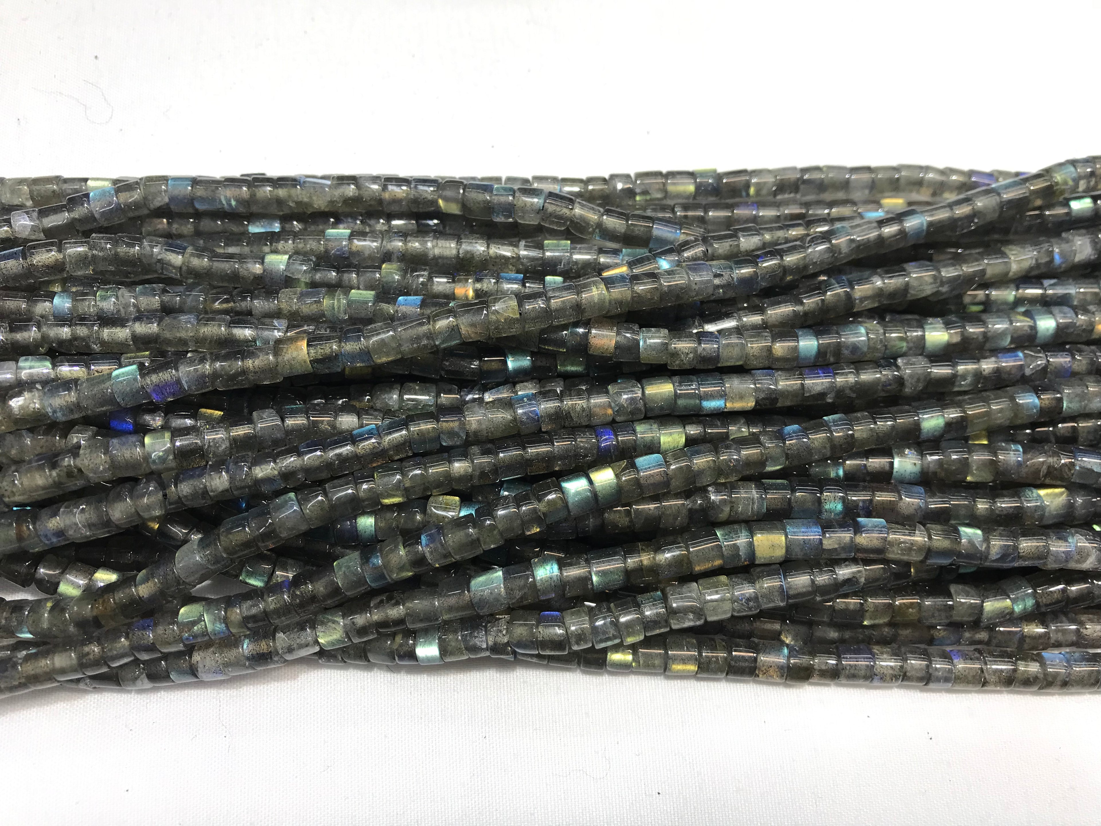 Labradorite 5-5.5mm Nugget Heishi Gemstone Loose Beads 15 Inch Strand for Jewelry Making — DIY Bracelet Necklace Supplies for Beaders, Crafters  & Wholesale Buyers