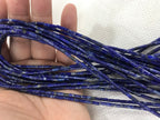 Blue Lapis Lazuli 2x4mm Column Gemstone Loose Tube Beads 15 inches Strand Materials For Jewelry Bracelet Necklace Handmaking Wholesale