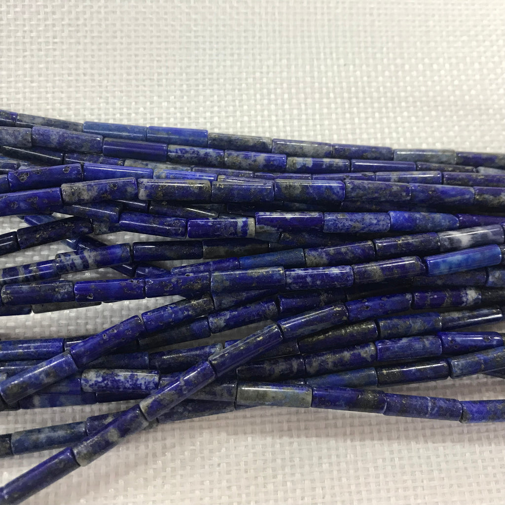 Blue Lapis Lazuli 4x13mm Column Gemstone Loose Tube Beads 15 inches Strand Materials For Jewelry Bracelet Necklace Handmaking Wholesale