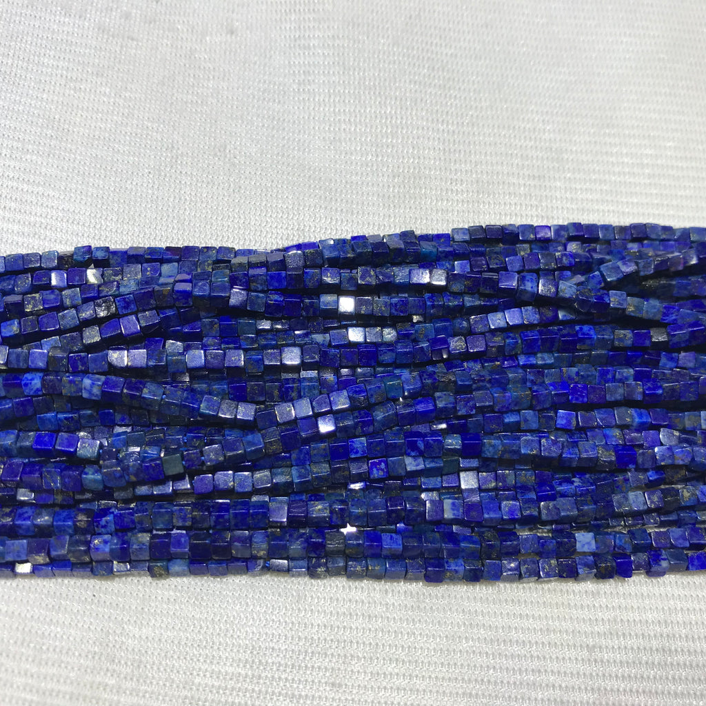 Lapis Lazuli 2-2.5mm Cube Gemstone Loose Beads 15 Inch Strand for Jewelry Making — DIY Bracelet Necklace Supplies for Beaders, Crafters  & Wholesale Buyers