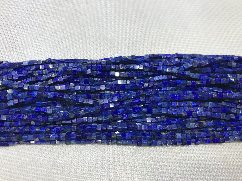 Lapis Lazuli 2-2.5mm Cube Gemstone Loose Beads 15 Inch Strand for Jewelry Making — DIY Bracelet Necklace Supplies for Beaders, Crafters  & Wholesale Buyers