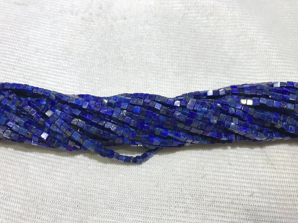 Lapis Lazuli 2-2.5mm Cube Gemstone Loose Beads 15 Inch Strand for Jewelry Making — DIY Bracelet Necklace Supplies for Beaders, Crafters  & Wholesale Buyers