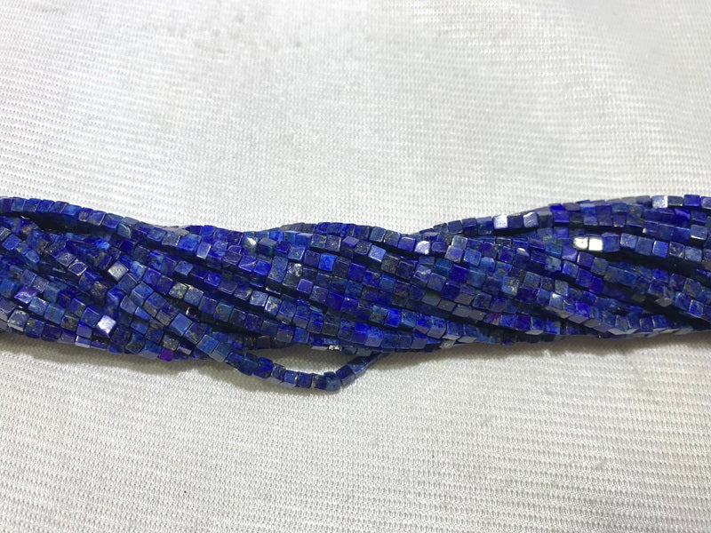 Lapis Lazuli 2-2.5mm Cube Gemstone Loose Beads 15 Inch Strand for Jewelry Making — DIY Bracelet Necklace Supplies for Beaders, Crafters  & Wholesale Buyers