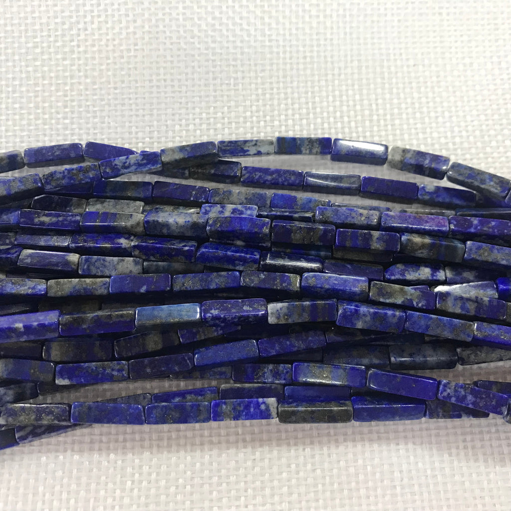 Blue Lapis Lazuli 4x13mm Cuboid Gemstone Loose Tube Beads 15 inches Strand Materials For Jewelry Bracelet Necklace Handmaking Wholesale