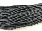Matte Black Jasper 2x4mm Heishi Gemstone Loose Beads 15 inches
