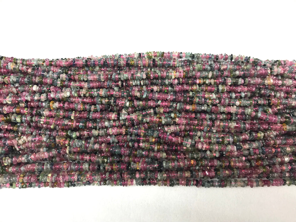 Multicolour Tourmaline 3-5mm Chips Gemstone Loose Beads 16 inches