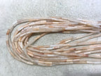 Pink Aventurine 4x13mm Column Gemstone Loose Tube Beads 15 inches