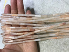 Pink Aventurine 4x13mm Column Gemstone Loose Tube Beads 15 inches