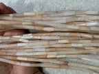 Pink Aventurine 4x13mm Column Gemstone Loose Tube Beads 15 inches