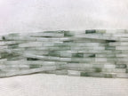 White Green Mount Jasper 4x13mm Column Gemstone Loose Tube Beads 15 inches