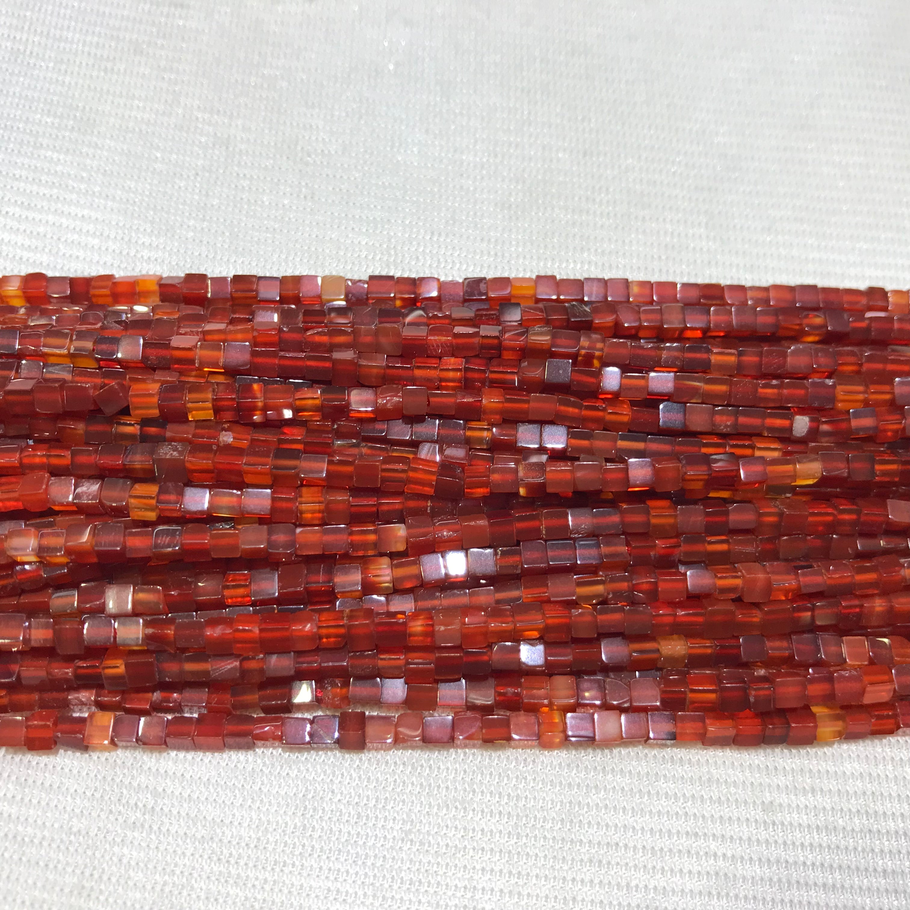 Red Agate 2-2.5mm Cube Gemstone Loose Beads 15 Inch Strand for Jewelry Making — DIY Bracelet Necklace Supplies for Beaders, Crafters  & Wholesale Buyers