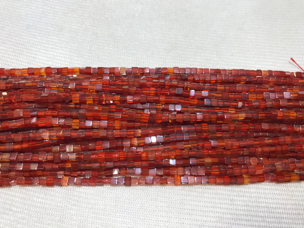 Red Agate 2-2.5mm Cube Gemstone Loose Beads 15 Inch Strand for Jewelry Making — DIY Bracelet Necklace Supplies for Beaders, Crafters  & Wholesale Buyers
