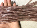 Red Strawberry Quartz 4x13mm Column Gemstone Loose Tube Beads 15 inches