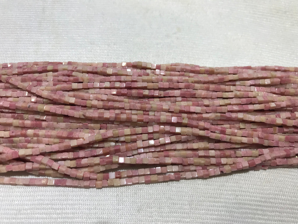 Red Rhodonite 2-2.5mm Cube Gemstone Loose Beads 15 Inch Strand for Jewelry Making — DIY Bracelet Necklace Supplies for Beaders, Crafters  & Wholesale Buyers