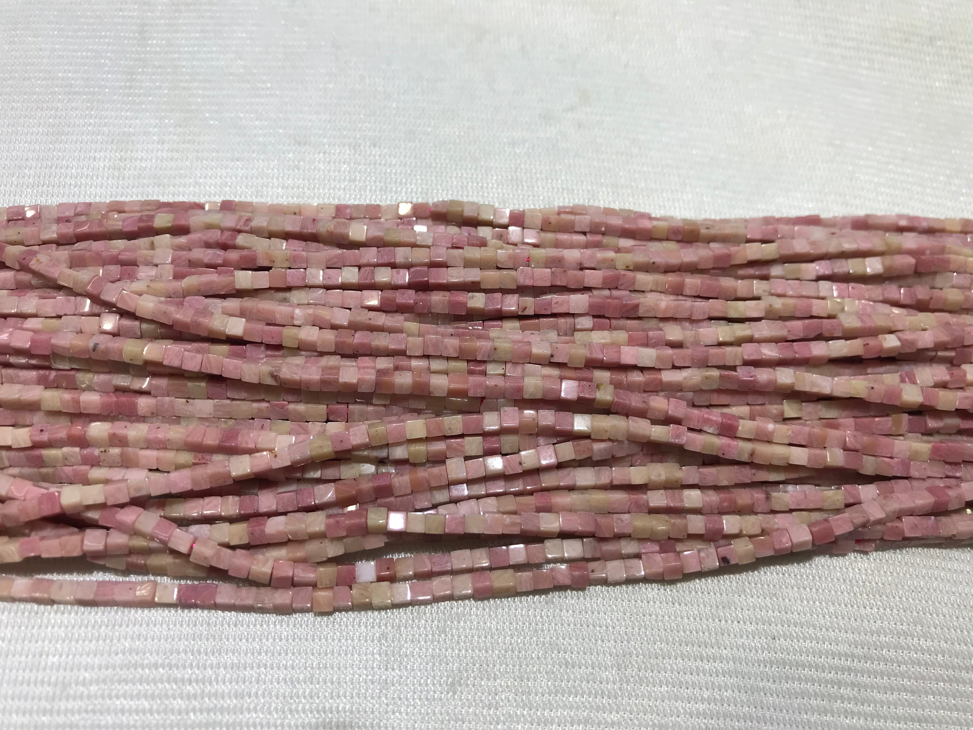 Red Rhodonite 2-2.5mm Cube Gemstone Loose Beads 15 Inch Strand for Jewelry Making — DIY Bracelet Necklace Supplies for Beaders, Crafters  & Wholesale Buyers