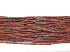 Red Sesame Jasper 2x4mm Column Gemstone Loose Tube Beads 15 inches