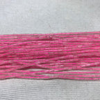 Rose Quartz 2x4mm Column Gemstone Loose Tube Beads 15 inches