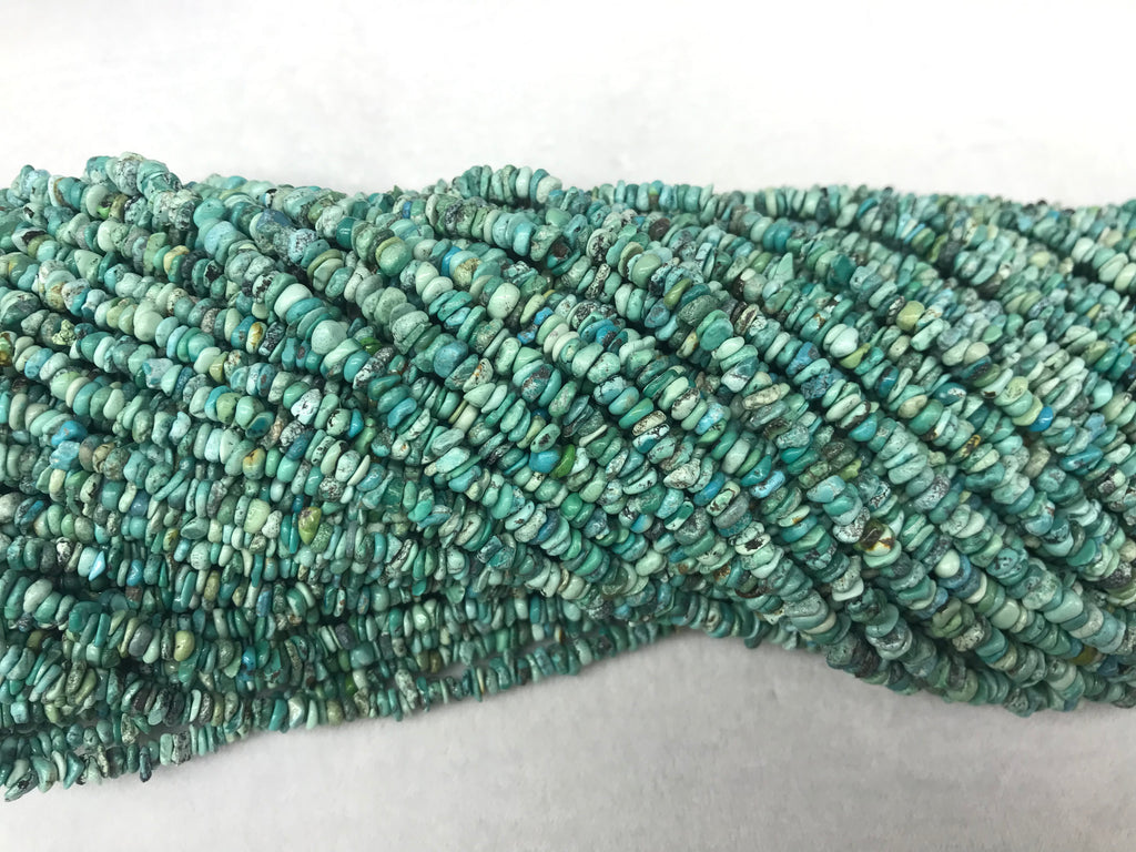 Untreated Light Blue Turquoise 4-5mm Chips Gemstone Loose Beads 16 inches