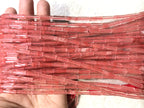Watermelon Red Quartz 4x13mm Column Gemstone Loose Tube Beads 15 inches