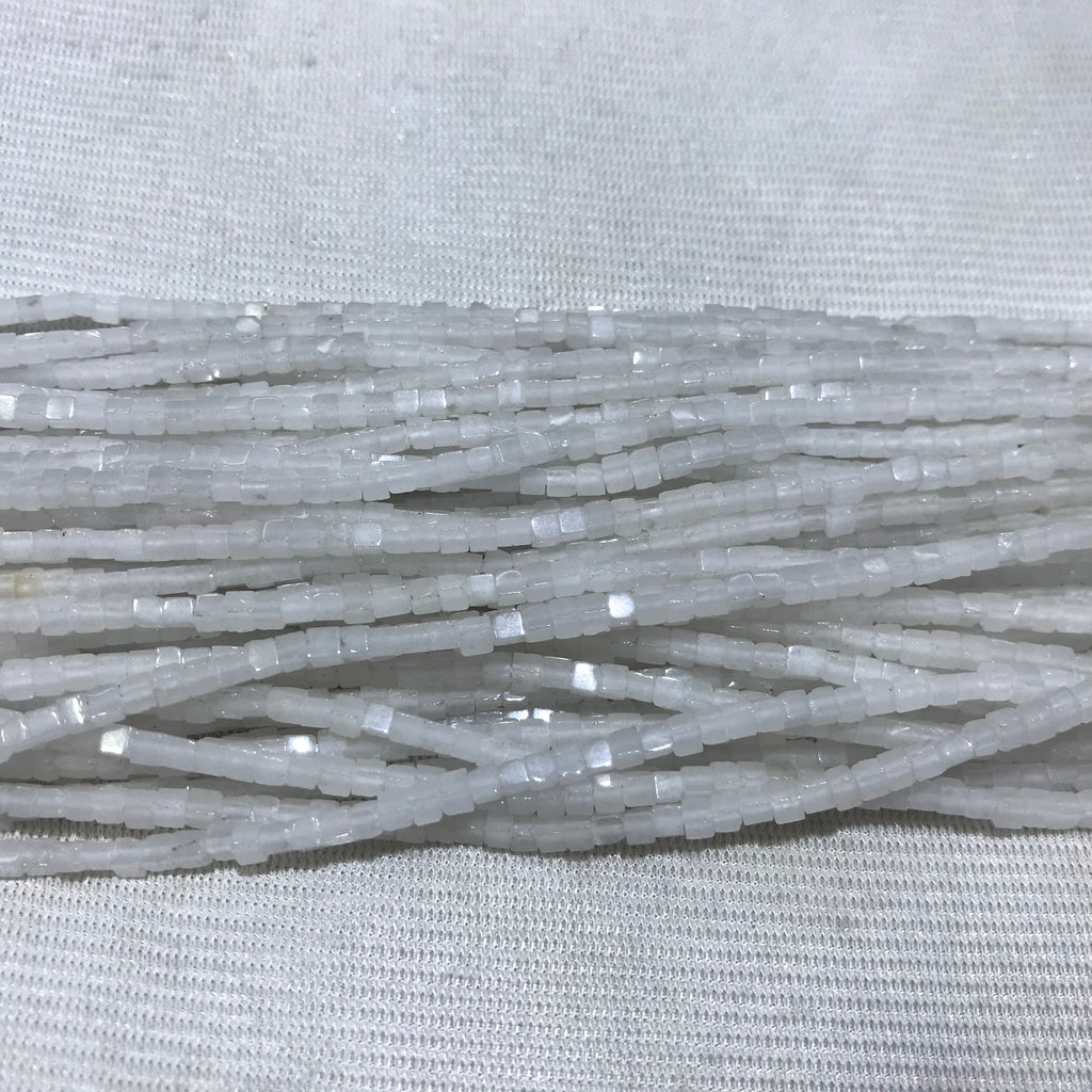 White Jade 2-2.5mm Cube Gemstone Loose Beads 15 Inch Strand for Jewelry Making — DIY Bracelet Necklace Supplies for Beaders, Crafters  & Wholesale Buyers