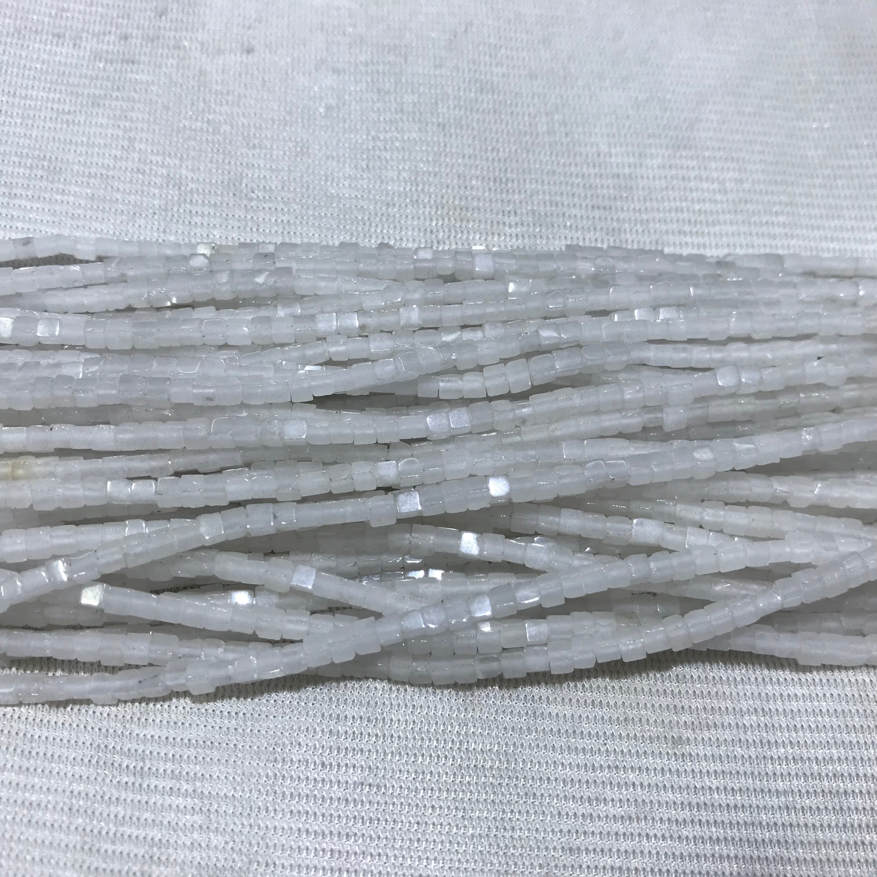 White Jade 2-2.5mm Cube Gemstone Loose Beads 15 Inch Strand for Jewelry Making — DIY Bracelet Necklace Supplies for Beaders, Crafters  & Wholesale Buyers